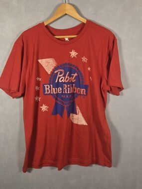 Pabst Blue Ribbon PBR Americana graphic t-shirt (Q521)